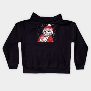 Kawaii Kitten santa hat Kids Hoodie